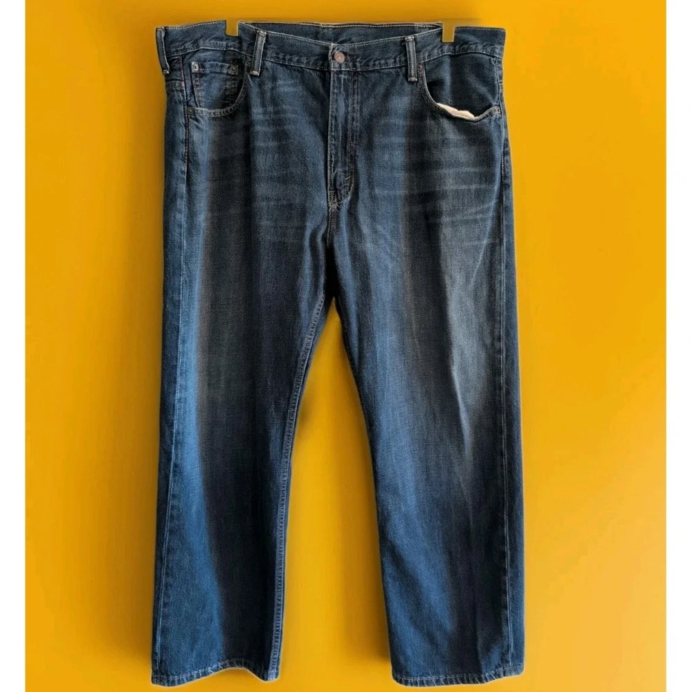 Levis 569 Loose Straight Leg Jeans Mens 40x32 Medium Wash Blue Denim Relaxed Fit